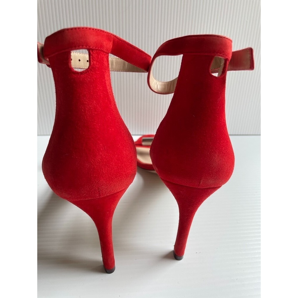 Stuart Weitzman Nudist 75 Cylinder Sandal Red Suede Size US 10 M NWT - Picture 4 of 8